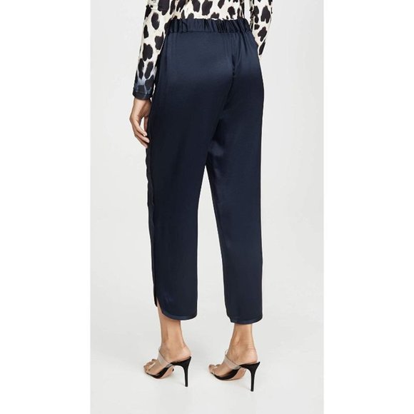 Joie‎ Women's M Baduna Pull On Elastic Waistband Straight Leg Pants Midnight - Picture 1 of 14